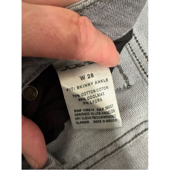 Joe's Jeans Vera Skinny Ankle Hi Lo Gray Women's Size 28 - Picture 11 of 16